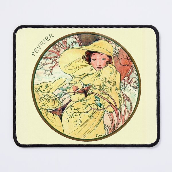 Item preview, Art Nouveau February Calendar Alphonse Mucha designed and sold by JoolyA.
