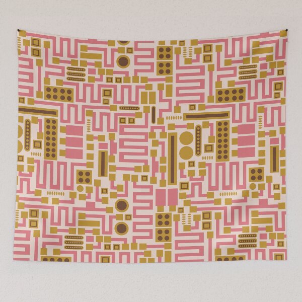 Item preview, Computer Mother board, pink & gold designed and sold by Palifino.