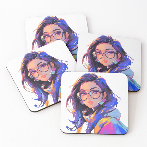 Item preview, Asian Girl with Glasses designed and sold by FigmaCreations.