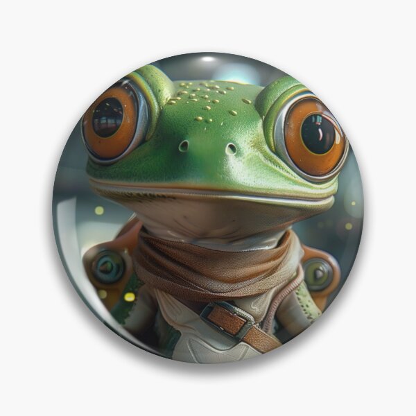 Item preview, Cute Curious Frog Astronaut on Space Station designed and sold by Mullet Monkey.