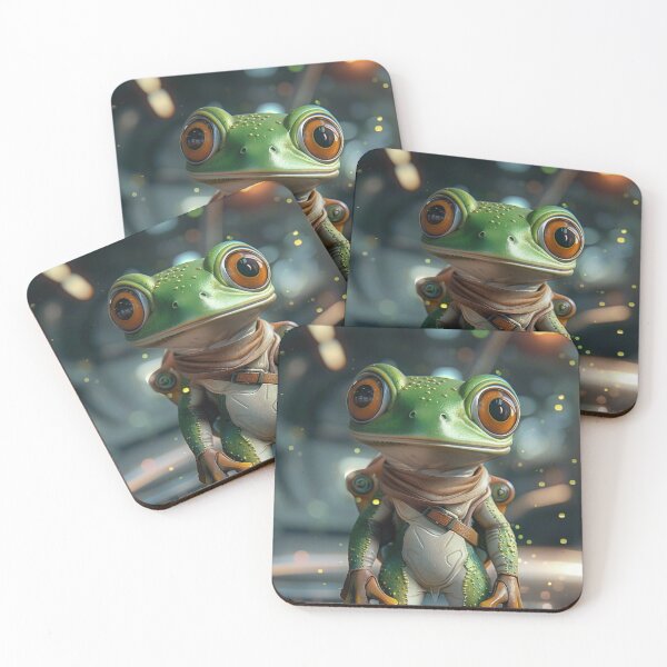 Item preview, Cute Curious Frog Astronaut on Space Station designed and sold by Mullet Monkey.
