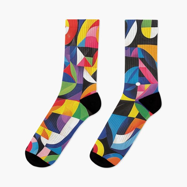 Item preview, Energetic Geometric Fusion: Bold Color Pattern designed and sold by Ace Apparel  Attire.