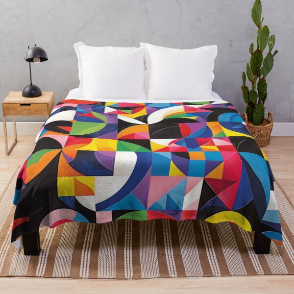 Item preview, Energetic Geometric Fusion: Bold Color Pattern designed and sold by Ace Apparel Attire.