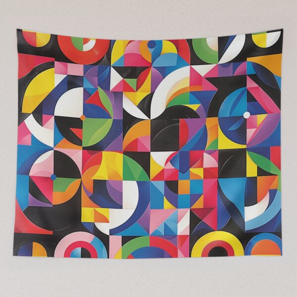 Item preview, Energetic Geometric Fusion: Bold Color Pattern designed and sold by Ace Apparel  Attire.