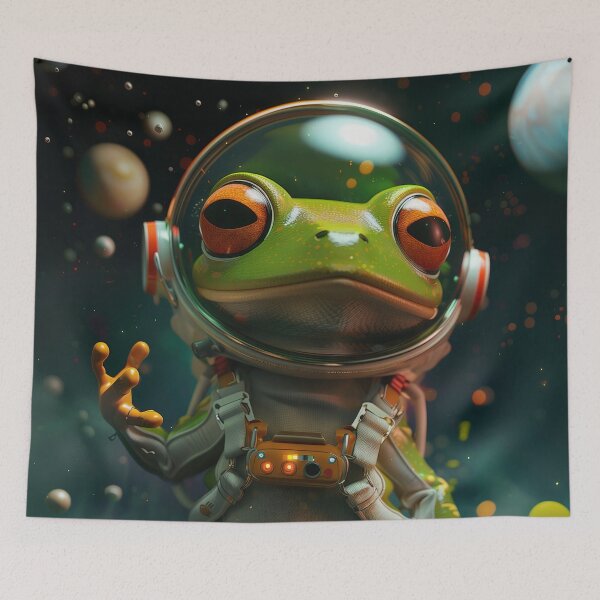 Item preview, Adorable Astronaut Frog Space Adventurer designed and sold by Mullet Monkey.