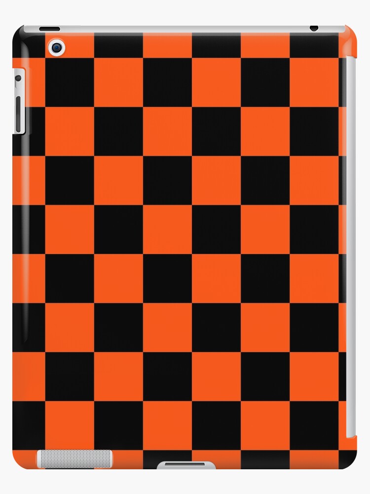 Tan Brown and Chocolate Brown Checkerboard iPad Case & Skin for