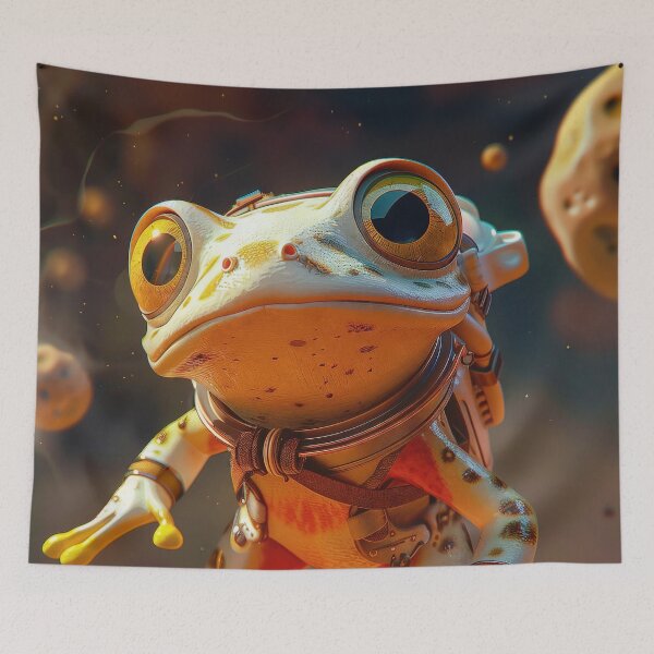 Item preview, Cute Curious Frog Astronaut Exploring Space Planet designed and sold by Mullet Monkey.