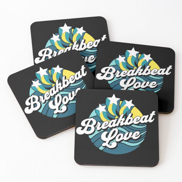 Item preview, BREAKBEAT  - Love Stars Waves (White/Yellow/Blue)  designed and sold by Discothreadz.