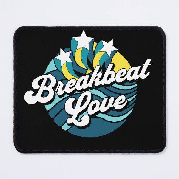 Item preview, BREAKBEAT - Love Stars Waves (White/Yellow/Blue) designed and sold by Discothreadz.