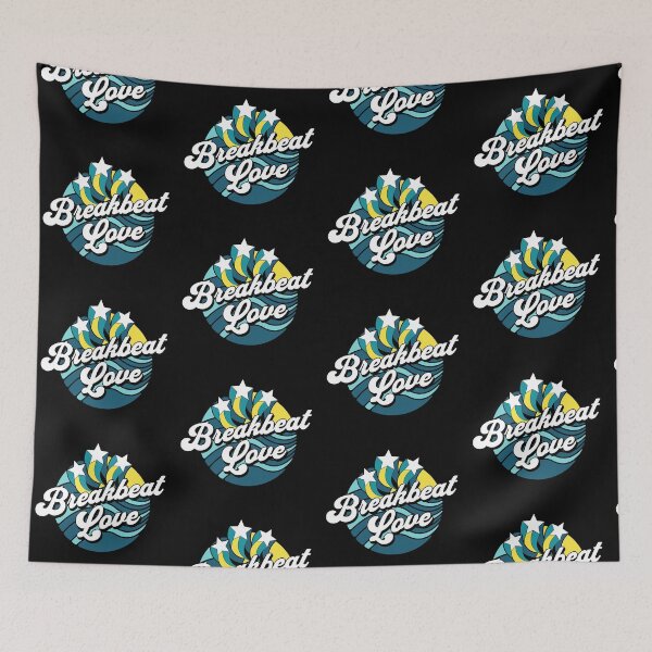 Item preview, BREAKBEAT  - Love Stars Waves (White/Yellow/Blue)  designed and sold by Discothreadz.