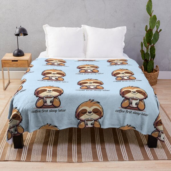 Item preview, Cute Sloth Coffee, Coffee First Sleep Later designed and sold by merchloh128.