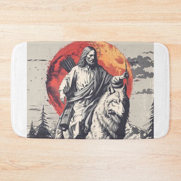 Item preview, Jesus rides the wolf king designed and sold by Rockwpapart.