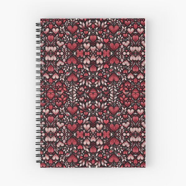 Item preview, hearts drawing pattern on black background designed and sold by NewWave012.