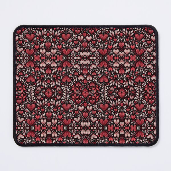 Item preview, hearts drawing pattern on black background designed and sold by NewWave012.