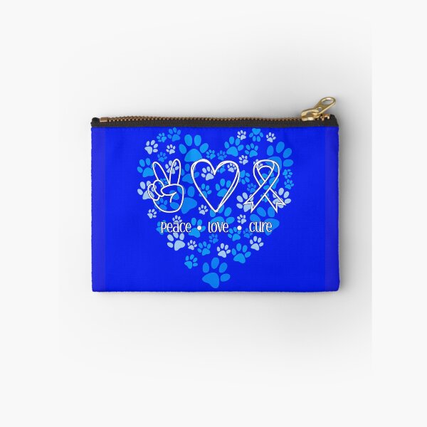 Item preview, Blue Paw Heart Canine Diabetes Blue Background  designed and sold by JulieAnnPix.