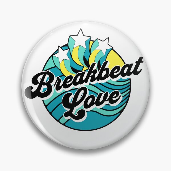 Item preview, BREAKBEAT  - Love Waves Stars (Black/Yellow/Blue)  designed and sold by Discothreadz.