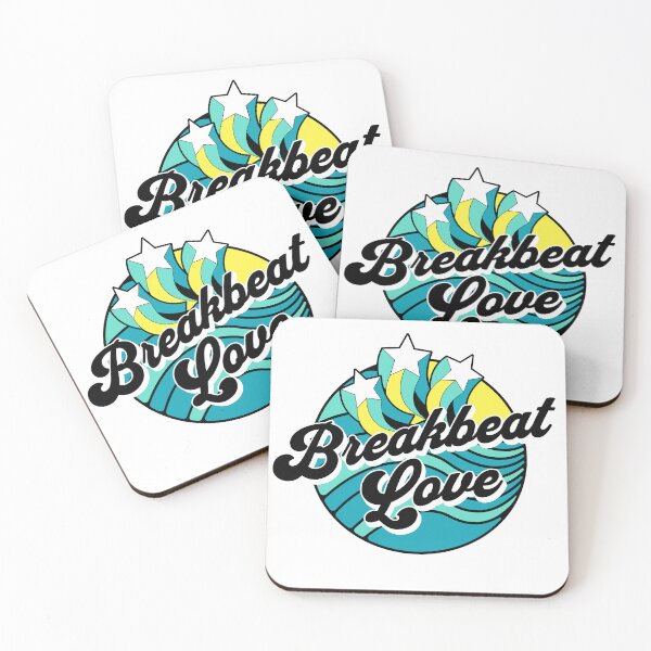 Item preview, BREAKBEAT  - Love Waves Stars (Black/Yellow/Blue)  designed and sold by Discothreadz.