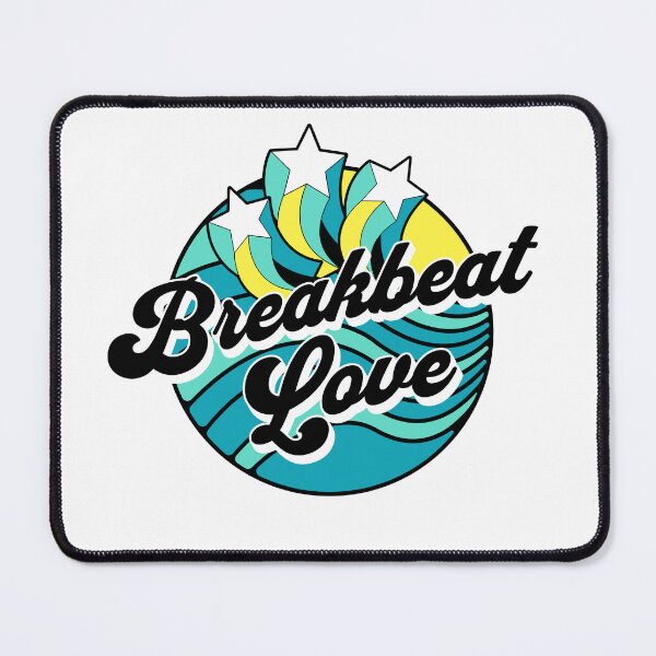 Item preview, BREAKBEAT  - Love Waves Stars (Black/Yellow/Blue)  designed and sold by Discothreadz.