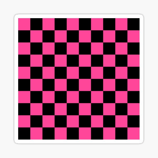 Black and 2024 pink checkerboard