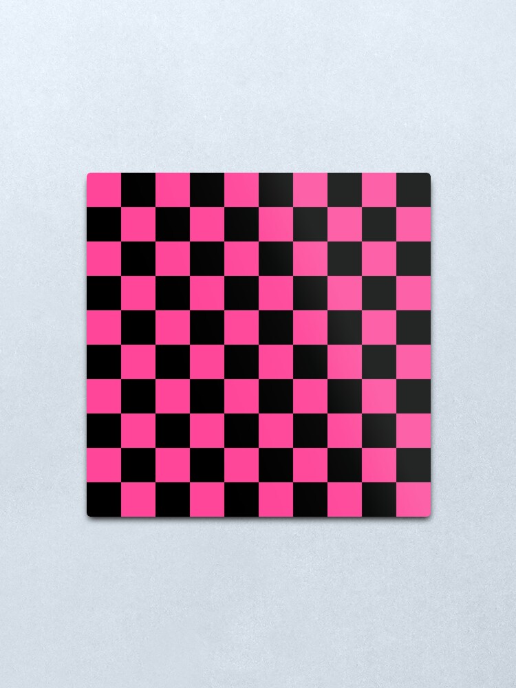black and pink checkerboard