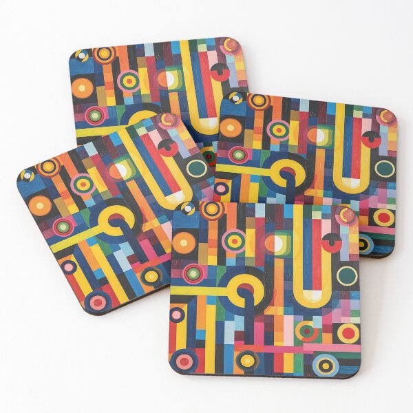 Item preview, Lively Abstract Infusion: Bright Geometric Pattern designed and sold by Ace Apparel  Attire.