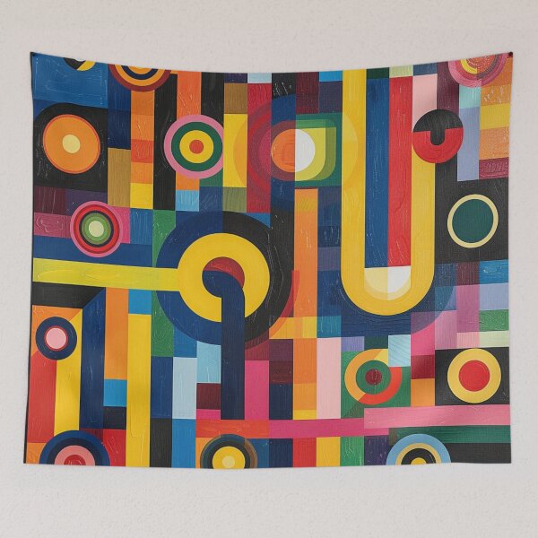 Item preview, Lively Abstract Infusion: Bright Geometric Pattern designed and sold by Ace Apparel  Attire.