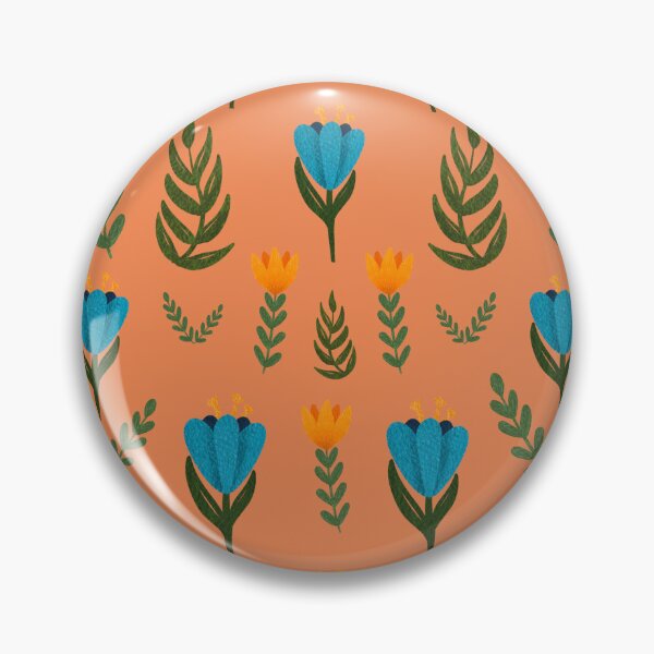 Item preview, Folk Art Flowers, Orange designed and sold by serafineaandd.