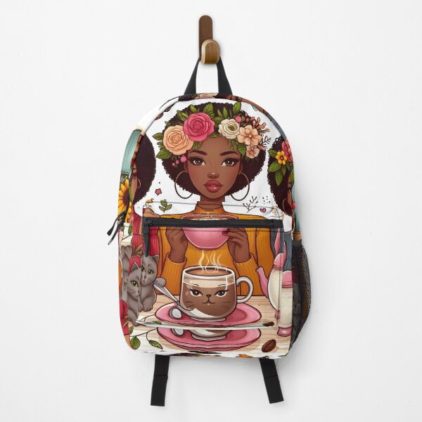 Item preview, the coffee girls and cat designed and sold by SabyDigitalArt.