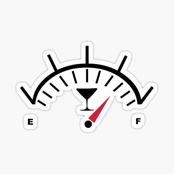 "Cocktail Fuel Gauge" Sticker for Sale by sweetsixty Redbubble