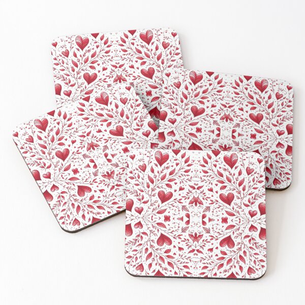 Item preview, hearts design pattern on white background designed and sold by NewWave012.