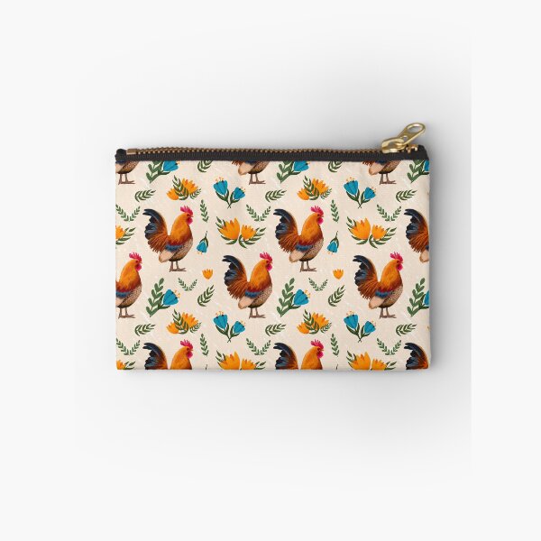 Item preview, Folk Art Chickens, Cream designed and sold by serafineaandd.