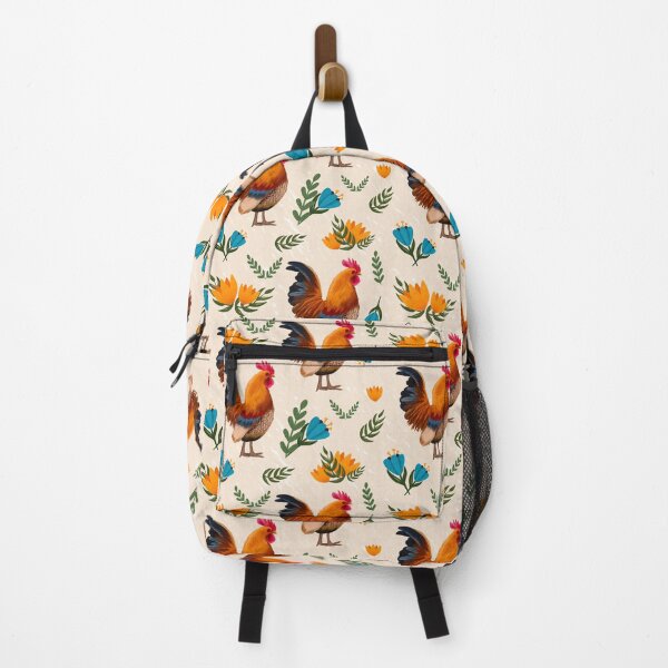 Item preview, Folk Art Chickens, Cream designed and sold by serafineaandd.