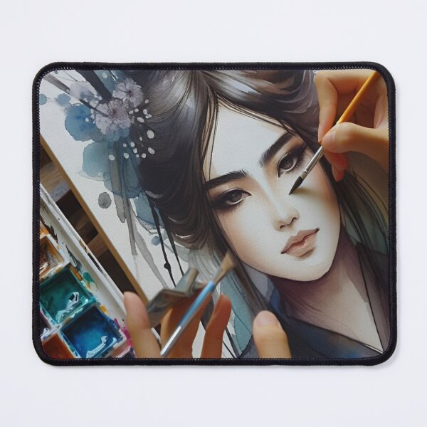 Item preview, Portrait of a beautiful young oriental woman,Watercolor Portrait Woman,art modern. designed and sold by FreeWorldDesign.