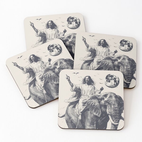 Item preview, Jesus rides a American elephants designed and sold by Rockwpapart.