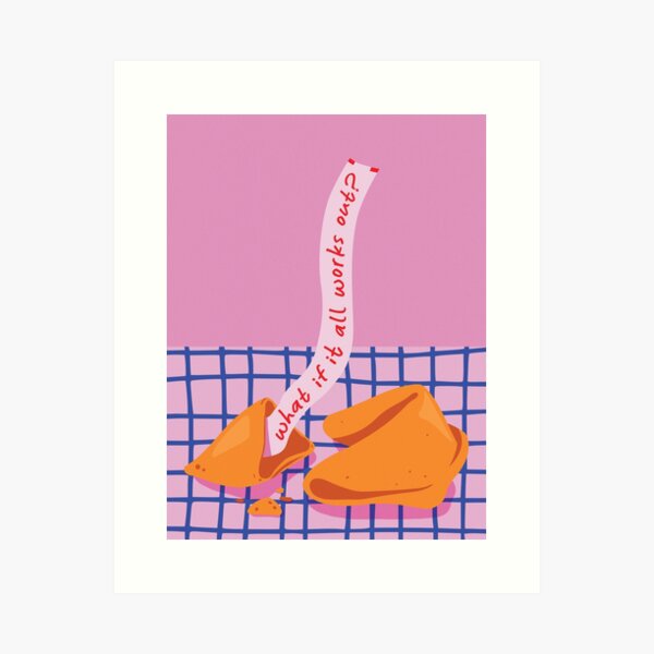 Aperçu de l'œuvre Et si tout s'arrangeait, illustration du Fortune Cookie créée et vendue par Dazzline Designs.