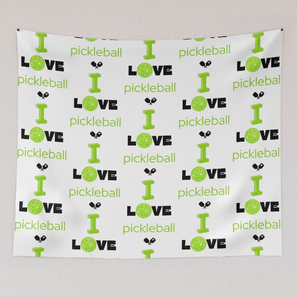 Item preview, I love pickleball lime green ball  designed and sold by Ideas-BYDESiGN.