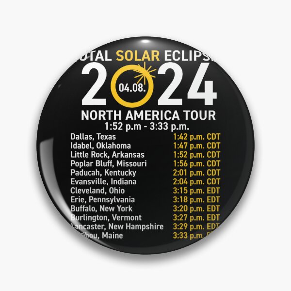 Item preview, Total Solar Eclipse April 8 2024 Path Of The Eclipse designed and sold by AdolfoSClay.