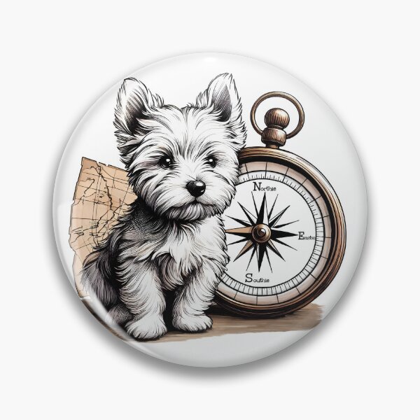 Item preview, Westie Compass designed and sold by WarmAndWestie.