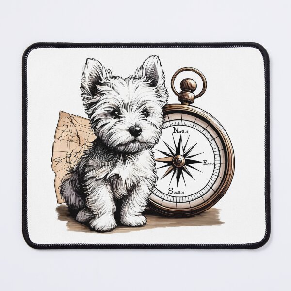 Item preview, Westie Compass designed and sold by WarmAndWestie.