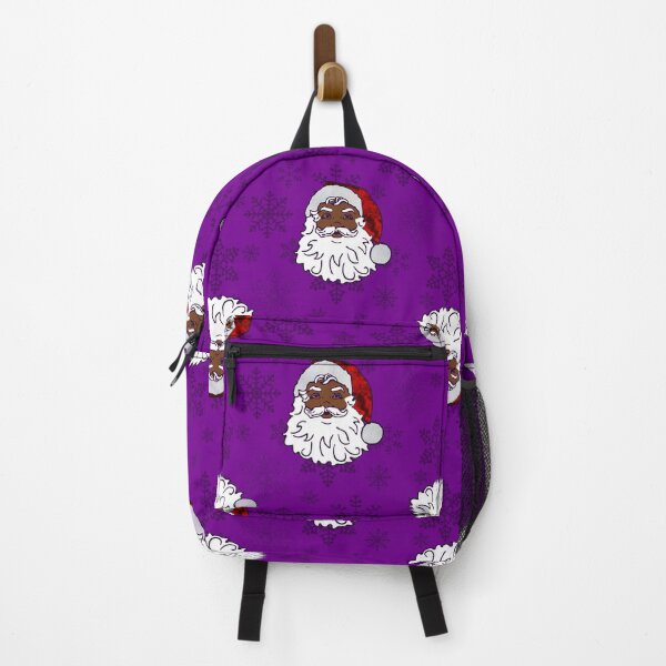 Item preview, purple christmas black santa snowflakes designed and sold by Gossip Rag.