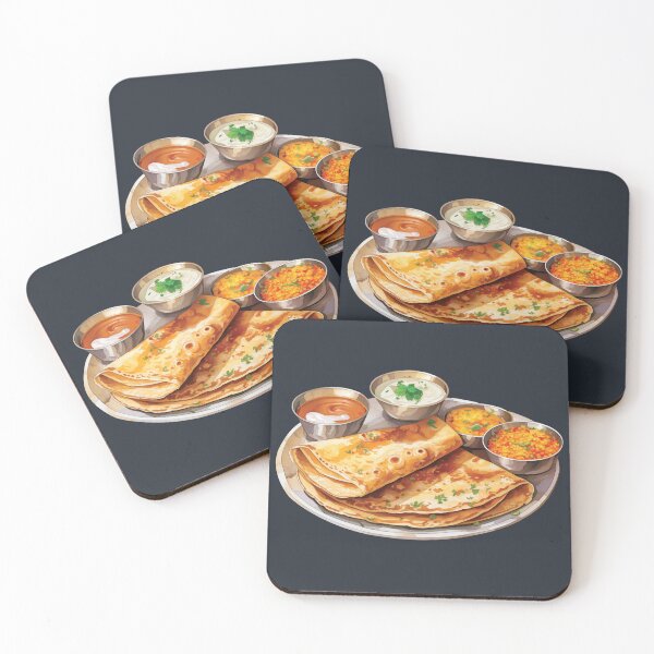 Item preview, South Indian Dosa Served With Curry And Condiments designed and sold by Alicia Chee.