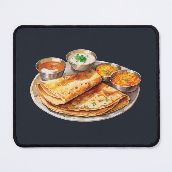 Item preview, South Indian Dosa Served With Curry And Condiments designed and sold by Alicia Chee.