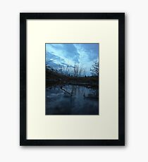 Dull blue Framed Print