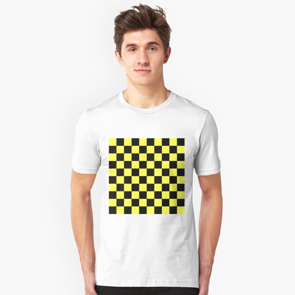 yellow checkerboard shirt