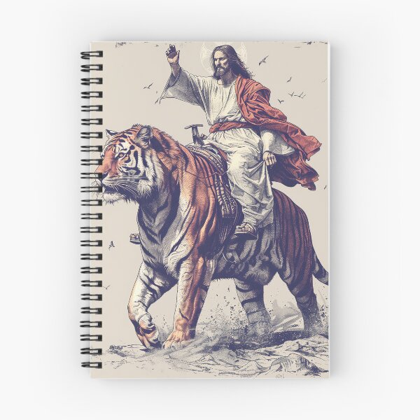 Item preview, Jesus rides a tiger king designed and sold by Rockwpapart.