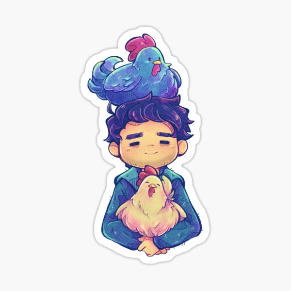 Aperçu de l'œuvre Shane avec ses poules créée et vendue par Hedgy Art.
