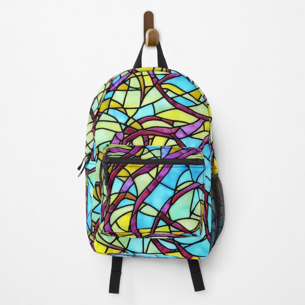 Item preview, #G004: Purple Ribbon With Teal And Yellow Stained Glass Series designed and sold by FarStarL33.