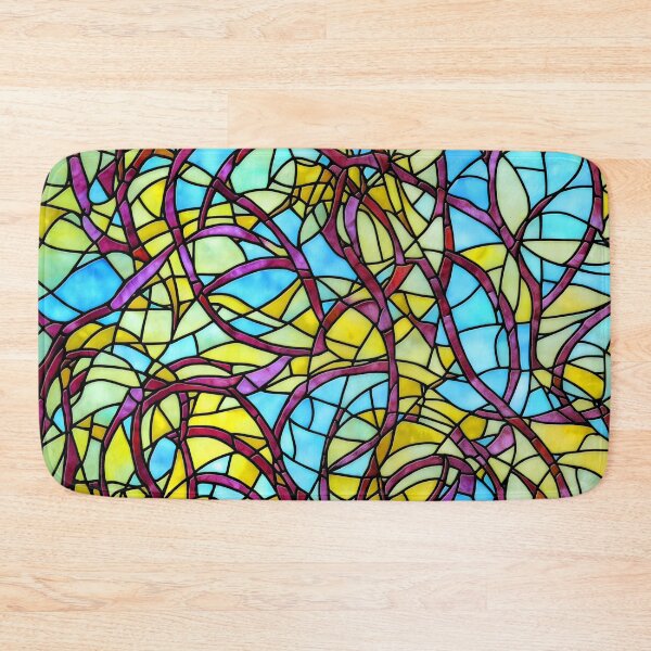 Item preview, #G004: Purple Ribbon With Teal And Yellow Stained Glass Series designed and sold by FarStarL33.