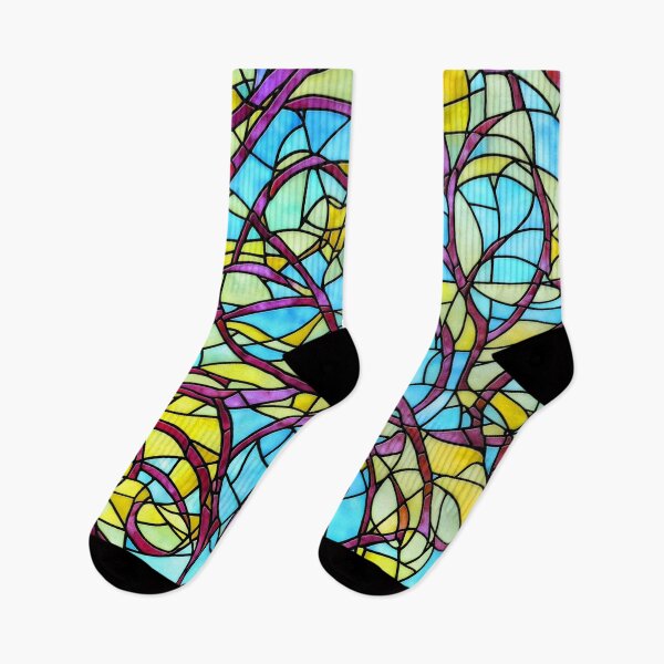 Item preview, #G004: Purple Ribbon With Teal And Yellow Stained Glass Series designed and sold by FarStarL33.