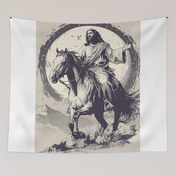 Item preview,  jesus riding a Horse designed and sold by Rockwpapart.